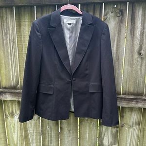 TAHARI women pinstripe suit jacket one button